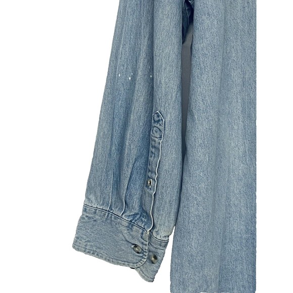 Vintage Embossed Eagle Authentic Prime Union Wear XXL U.S.A. Denim Shirt Jacket - Picture 4 of 11